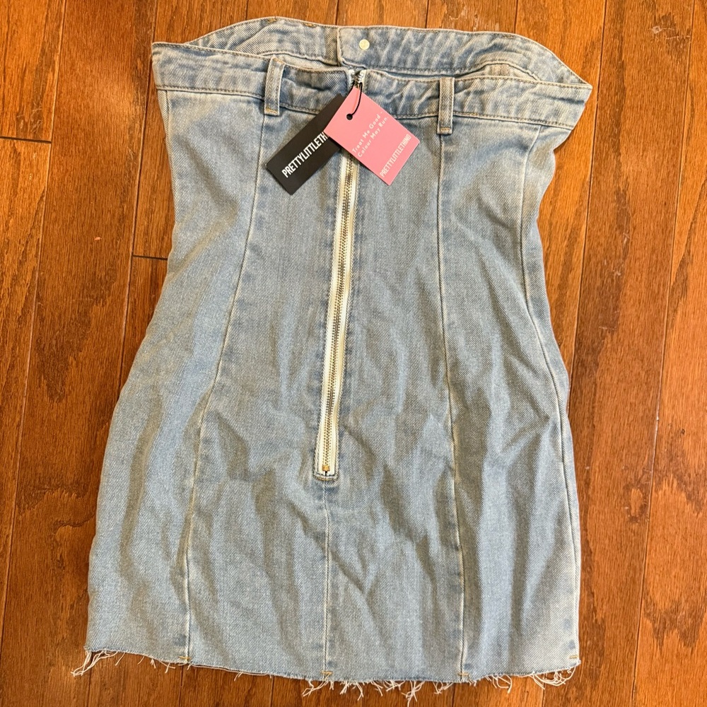NWT!  Pretty Little Thing denim mini dress